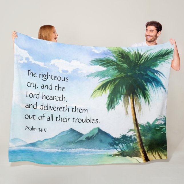 Psalm 34:17 fleecedecke (Beispiel)