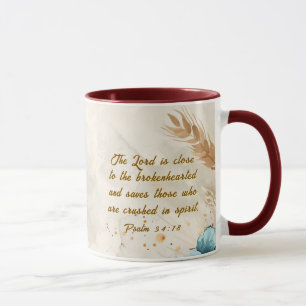 Psalm 34:18 Der Herr ist nah, die zerbrochene Bibe Tasse