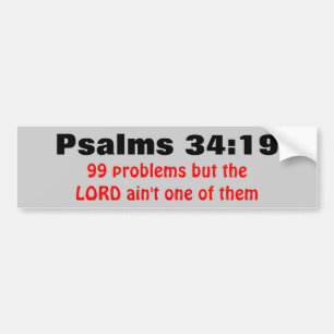 Psalm-34:19 99 Probleme aber… Autoaufkleber