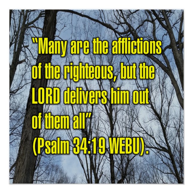 Psalm 34:19 WEBU Poster (Vorderseite)