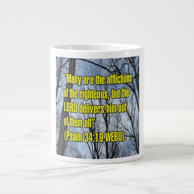 Psalm 34:19 WEBU-Tasse Jumbo-Tasse (Vorderseite)