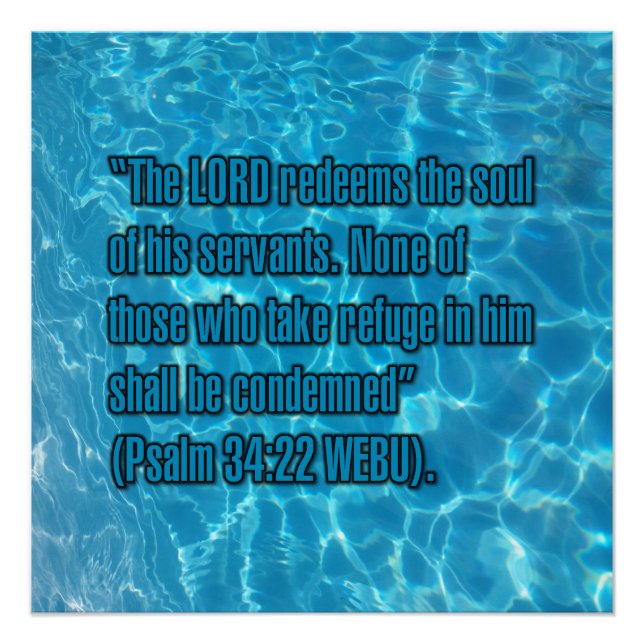 Psalm 34:22 WEBU Poster (Vorderseite)