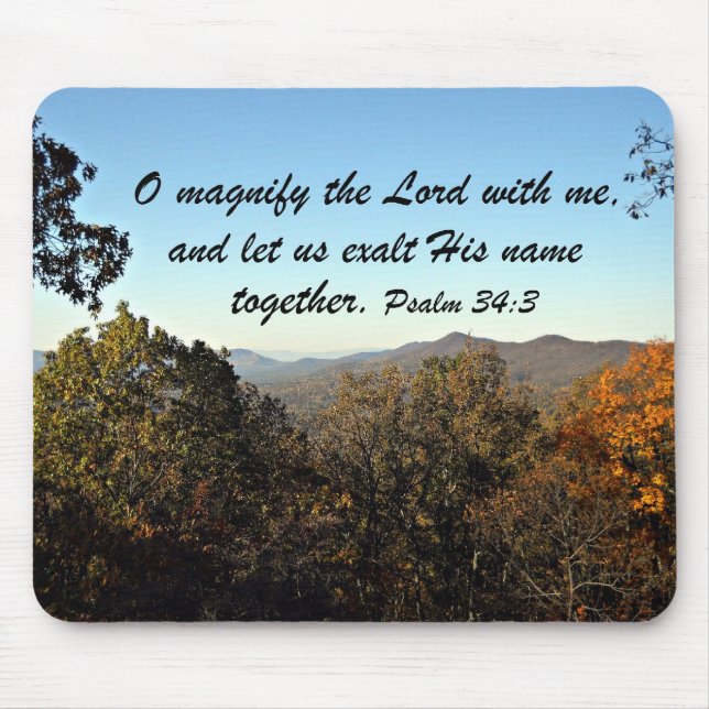 Psalm 34:3 mousepad (Vorne)