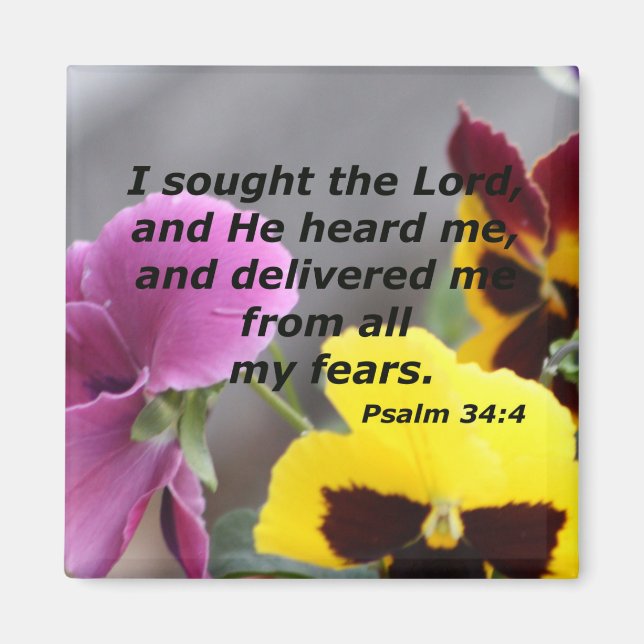 Psalm 34:4 magnet (Vorne)