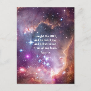 Psalm 34:4 postkarte