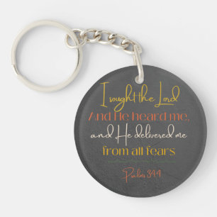 Psalm 34:4 Schlüsselanhänger