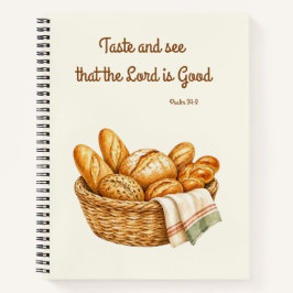 Psalm 34:8 Rezeptheft Notizbuch