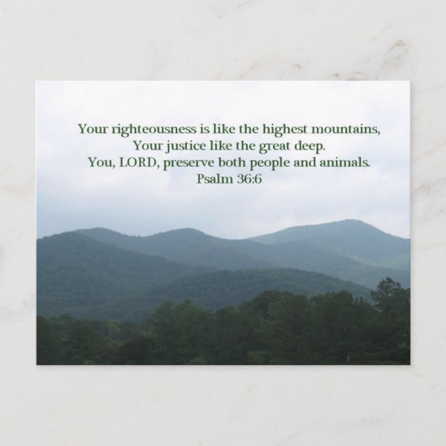 Psalm 36:6 postkarte (Vorderseite)