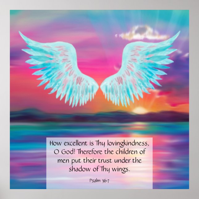 Psalm 36:7 poster (Vorne)
