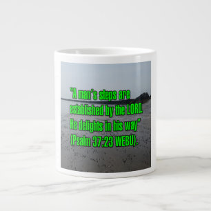Psalm 37:23 WEBU Mug Jumbo-Tasse