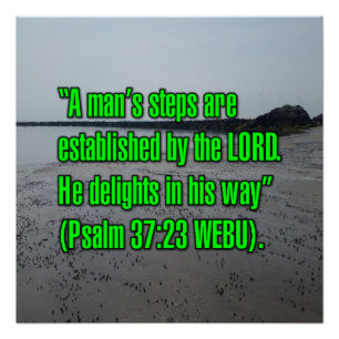 Psalm 37:23 WEBU Poster