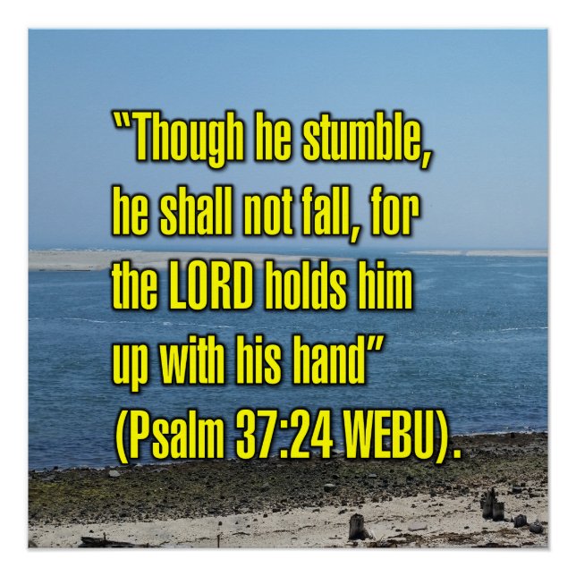 Psalm 37:24 WEBU Poster (Vorderseite)