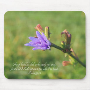 Psalm 37:24 Wildblume Mauspad