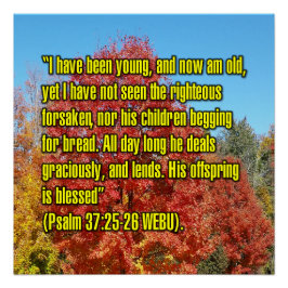 Psalm 37:25-26 WEBU Poster