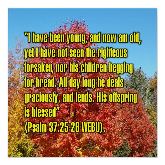 Psalm 37:25-26 WEBU Poster (Vorderseite)