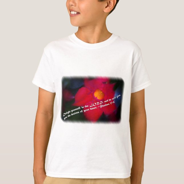 Psalm 37:4 auf Weiß T-Shirt (Vorderseite)
