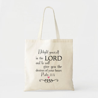 Psalm 37:4 Bibelverse Christlicher Glaube Tote Tag Tragetasche