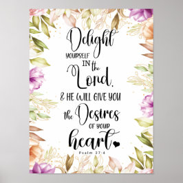 Psalm 37:4 Erfreue dich  Poster
