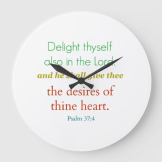 Psalm-37:4 "Freude…" Biblische Wanduhr
