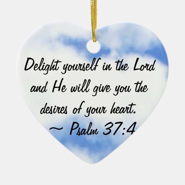 Psalm 37:4 keramik ornament (Vorne)