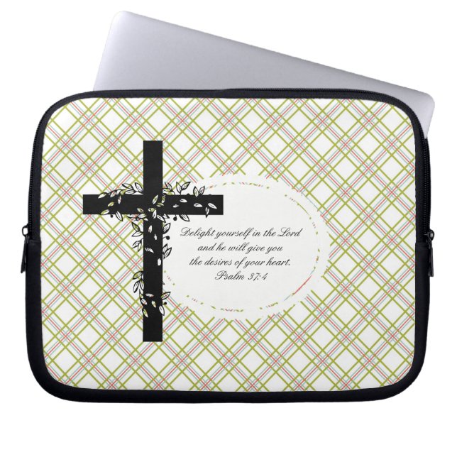 Psalm 37:4 Notebook- oder Netbook Carrier Sleeve (Vorderseite)