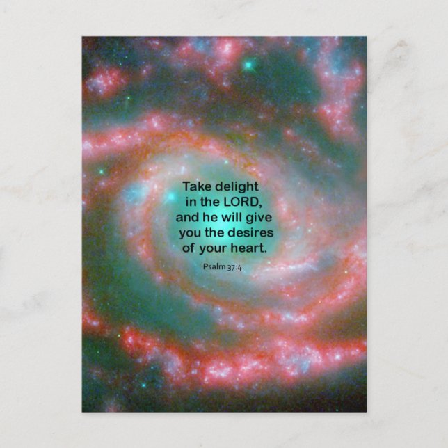 Psalm 37:4 postkarte (Vorderseite)