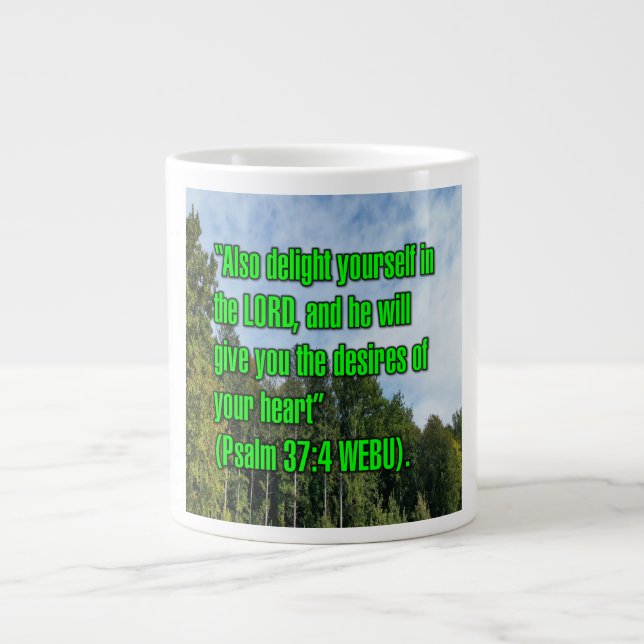 Psalm 37:4 WEBU Tasse (Vorderseite)