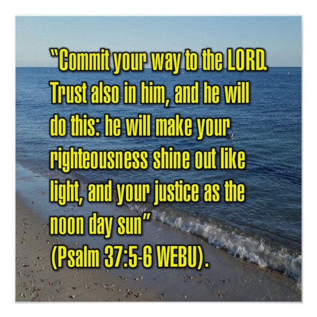 Psalm 37:5-6 WEBU Poster (Vorderseite)