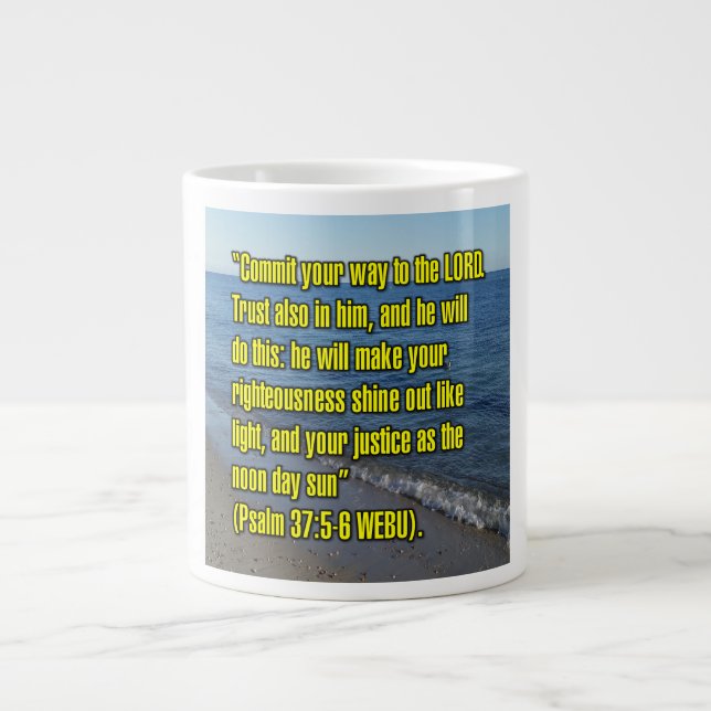 Psalm 37:5-6 WEBU Tasse (Vorderseite)