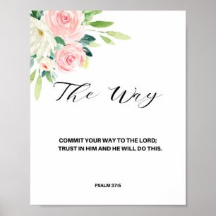Psalm 37:5, Bibelverse-Poster Poster