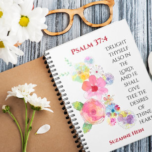 Psalm 37 Florale Frauen-Andachtsbibel Journal Notizblock