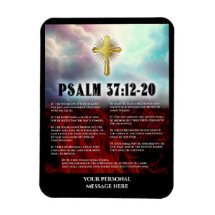Psalm 37 Verse 12 bis 20 Bibelangebot des alten Te Magnet