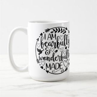 Psalm 39 Wunderbar gemacht, christliche Schrift Kaffeetasse