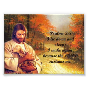 Psalm-3:5 Fotodruck