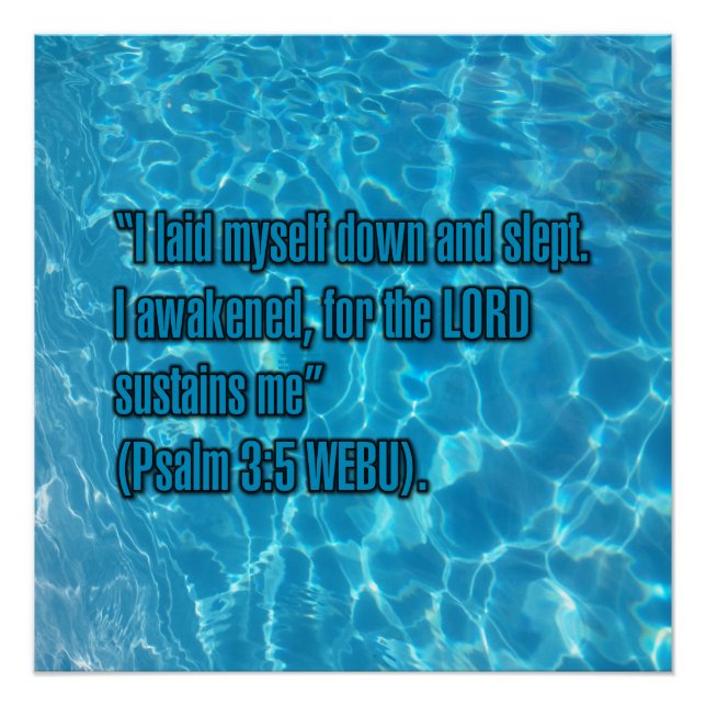 Psalm 3:5 WEBU Poster (Vorderseite)