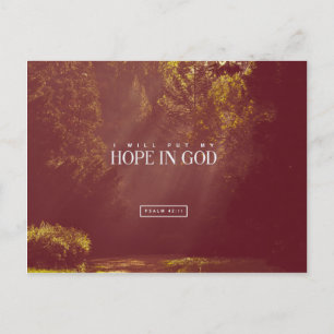 Psalm 42:11 - Ich setze meine Hoffnung auf Gott Postkarte