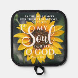 Psalm 42:1 Als die Hirschblume Sonnenblume Christl Topflappen