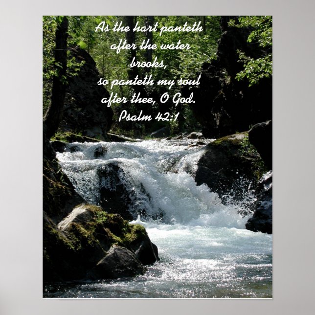 Psalm 42:1 Poster (Vorne)