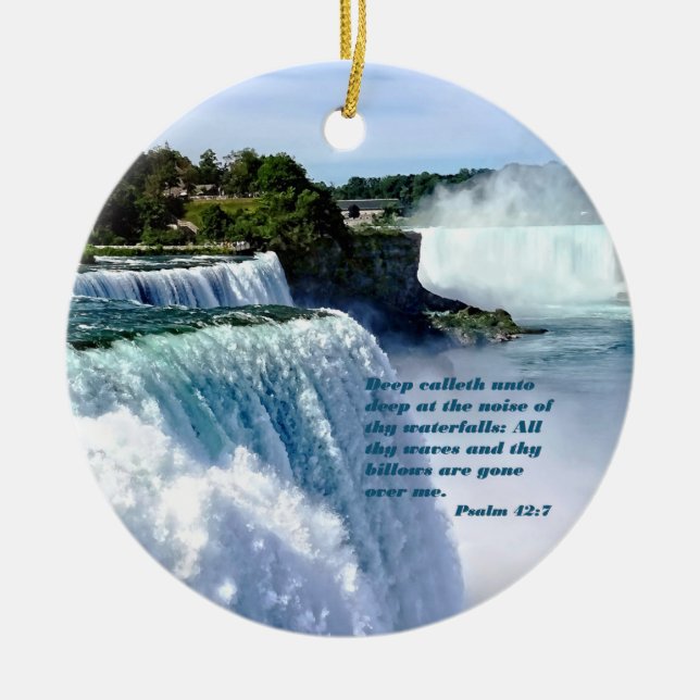 Psalm 42:7 keramik ornament (Vorne)