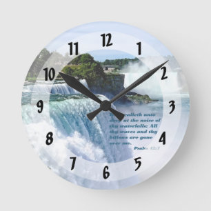 Psalm 42:7 runde wanduhr