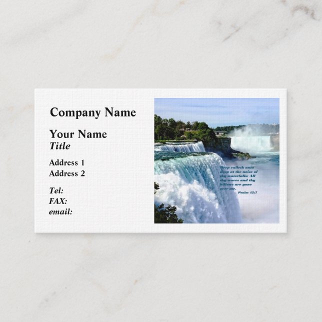 Psalm 42:7 visitenkarte (Vorderseite)