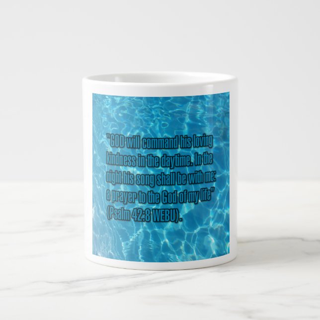 Psalm 42:8 WEBU Mug Jumbo-Tasse (Vorderseite)