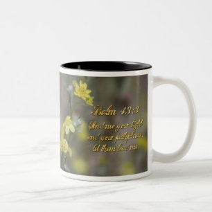 Psalm 43:3 Gelbe Wildblumen Zwei-Tone-Kaffee-Tasse Zweifarbige Tasse