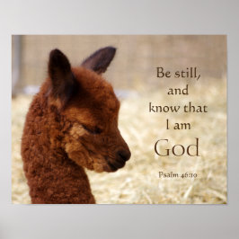 Psalm 46:10 Alpaca-Poster Poster