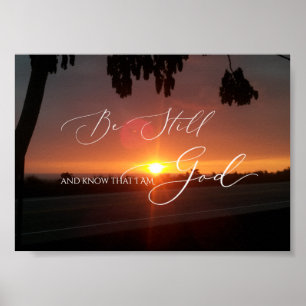 Psalm 46 10, Be noch Sunset Kailua Kona Poster