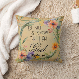 Psalm 46:10 Bibelvers Kissen