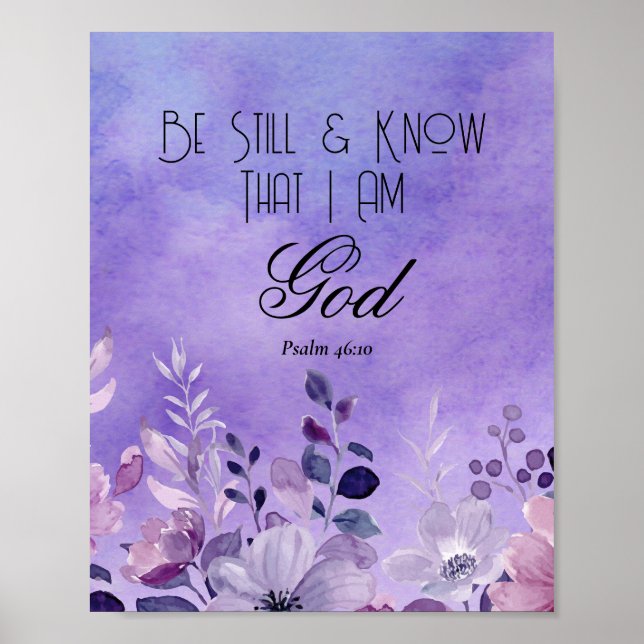 Psalm 46:10 Bibelvers Poster (Vorne)