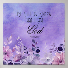 Psalm 46:10 Bibelvers Poster