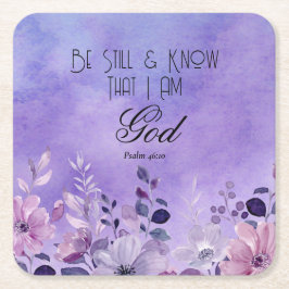 Psalm 46:10 Bibelvers Rechteckiger Pappuntersetzer