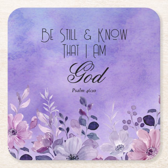 Psalm 46:10 Bibelvers Rechteckiger Pappuntersetzer (Vorderseite)